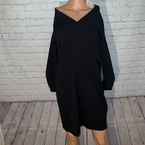 Donna Morgan Black Off-Shoulder Dress